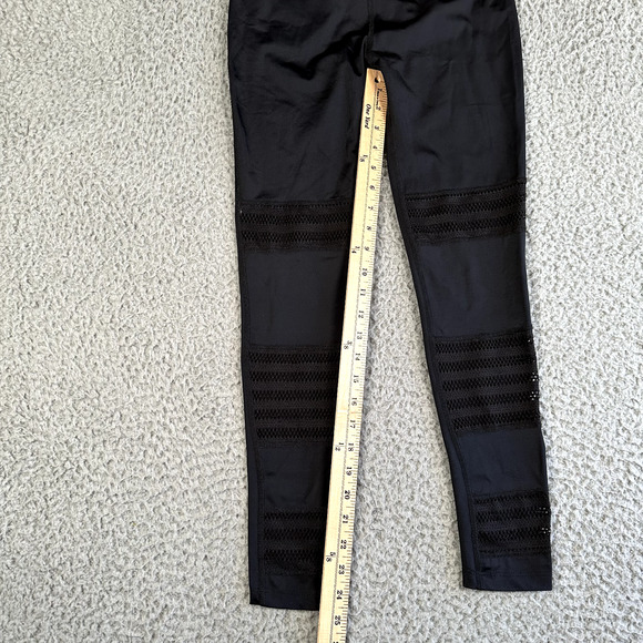 Beyond Yoga Leggings Women's Small Black Mesh To Impress High Waist Made‎ In USA - Picture 7 of 11